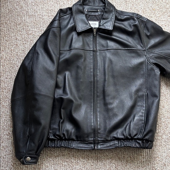 Wilson Leather Black Leather Jacket sz XL - Picture 2 of 16